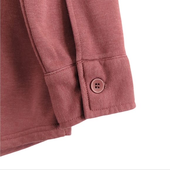 AVEC LES FILLES French Terry Mauve Pink Shacket Size Small - Picture 8 of 13